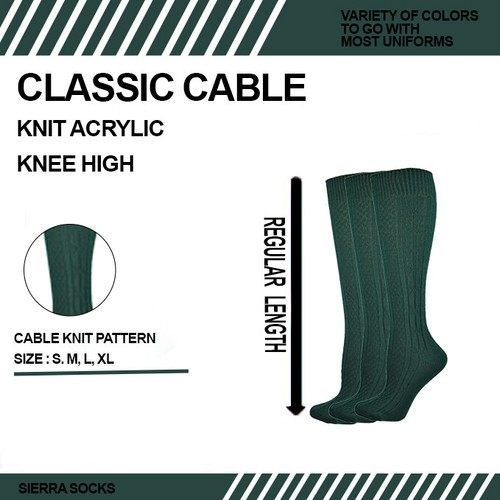 Women and Girls Socks, School and College Uniform Socks, Knee High 3 Pair Socks - 第 61/95 張圖片