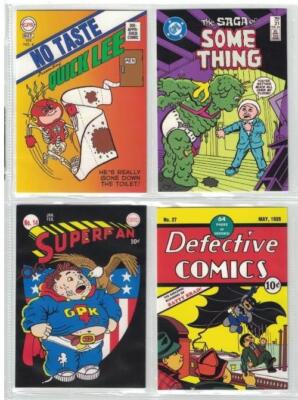 2014 GPK GARBAGE PAIL KIDS BNS 2 COMPLETE 4 CARD COMIC BOOK COVERS SUBSET