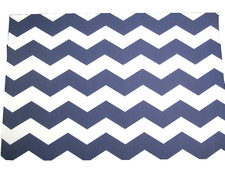 NEW Plat Du Jour Blue White Zig Zag Chevron Paper Placemats 50 Sheets Disposable