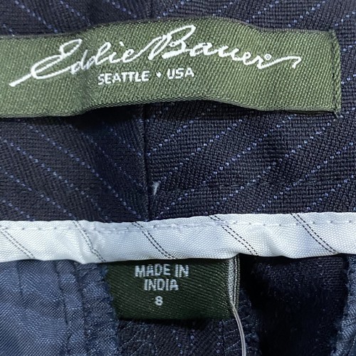 Eddie Bauer Womens Blue Flat Front Blakely Fit Chino Pants Size 8 - Picture 3 of 7