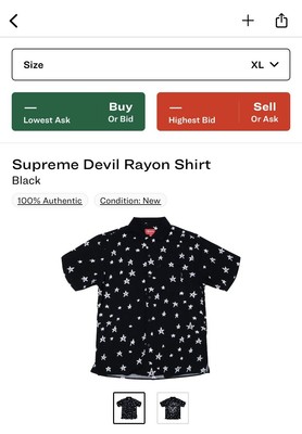 独特な Supreme - Rayon Supreme Devil Shirt Supreme Devil Rayon