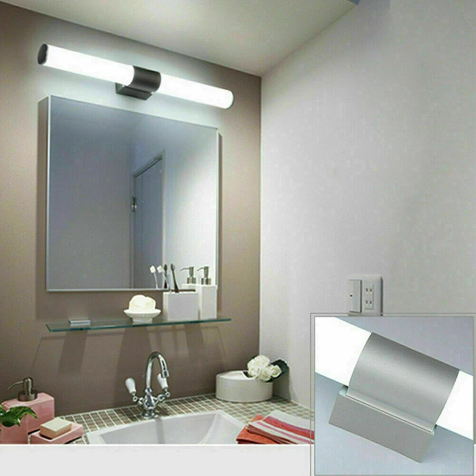 Modern Bathroom Toilet Vanity Wall Makeup Waterproof Light Mirror Front LED Lamp - Image 2 of 4