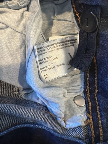 AG Adriano Goldschmeid The Stryker Boys Slim Straight Medium Dark Wash Jeans 10 - Picture 4 of 4