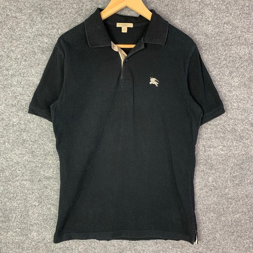 Burberry Polo shirt Men's Black Logo embroidered Size Small - 第 1/9 張圖片