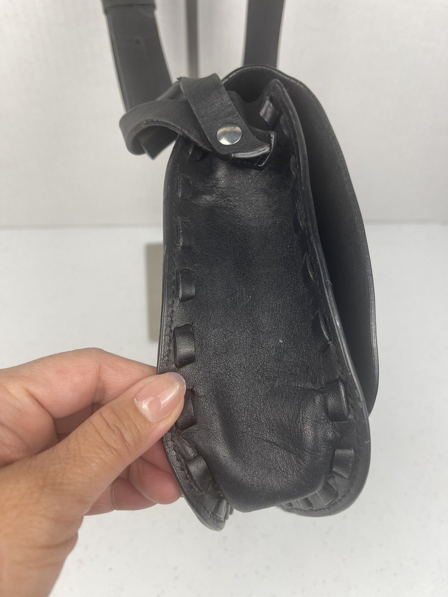 Banana Republic vintage バッグ 黒 本革 Banana Republic Vintage Black Leather Large Boho Satchel