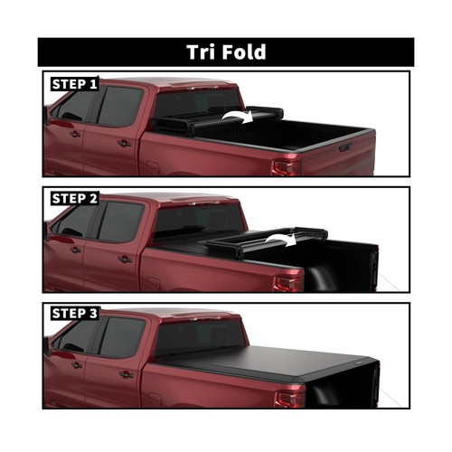 Soft Tri Fold Truck Bed Tonneau Cover Compatible for 2020-2025 Jeep Gladiator... - Picture 3 of 7