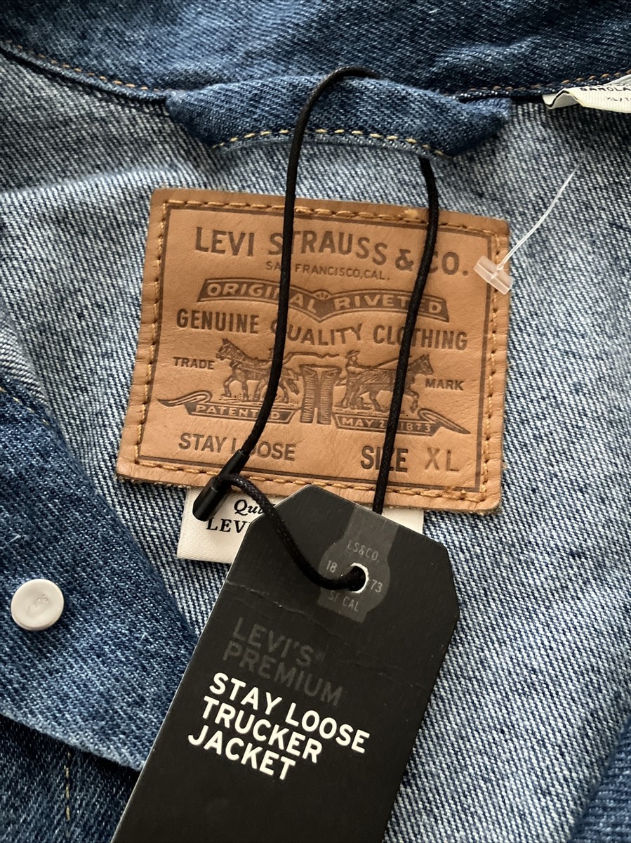 Men's Levi's Stay Loose Trucker Blue Premium Jean Jacket