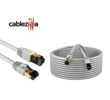 CAT8 SFTP Ethernet Patch Cable 2GHz Network LAN Cord 0.5FT-75FT Gray Multi LOT