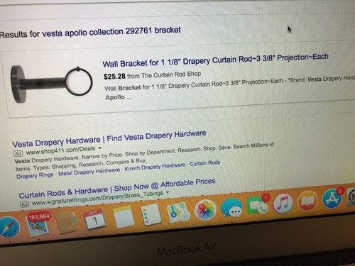 VESTA APOLLO COLLECTION #292761 ORBIT BRACKET NIB - Picture 2 of 4
