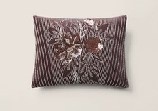 Ralph Lauren Avery Collection Barkin Reversible Velvet Throw Pillow