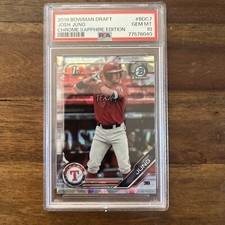 2019 BOWMAN Draft CHROME SAPPHIRE JOSH JUNG 1ST BOWMAN #BDC7 PSA 10 GEM MINT