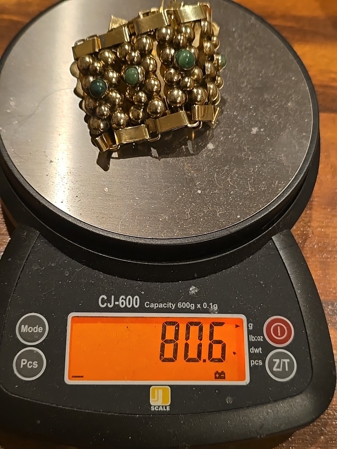 Sterling Silver 80 Grams Bracelet  18k Finish Ver… - image 7