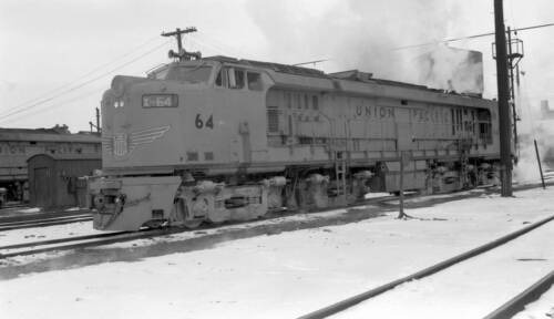 UP Union Pacific gas-turbine-electric locomotive engine No 64 Old Train Photo - Afbeelding 1 van 1
