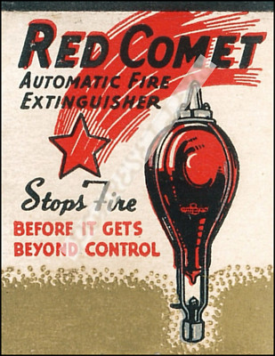 Red Comet Fire Engine Truck Extinguisher VTG Fire Photograph Print 8.5x11''