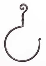 Wrought Iron Hand Towel Rack Holder, Decorative Swirl Ring Hanger RTZEN Handmade