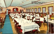 Postcard Lobster House Main Dining Room, Charlestown  Massachusetts Linen