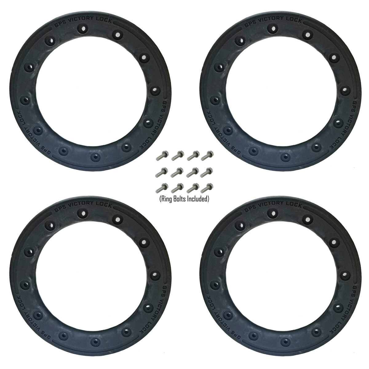 (4) GPS Carbon Composite ATV Beadlock Rings 9" rears BLACK eBay