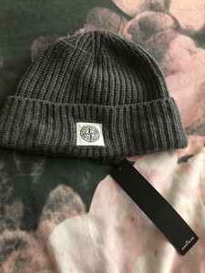 grey designer beanie