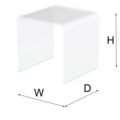 HOVERSTAND Bespoke Clear Acrylic Stand -6mm thick; W280mm x D250mm x H150mm 4units;