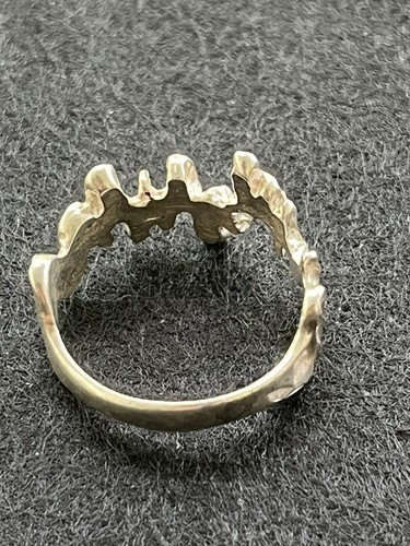 1980s Brutalist Funky Sterling Silver Ring - Size 6 - Picture 4 of 10
