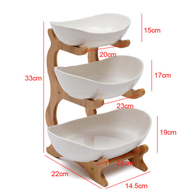 3 Tier Bowl Holder Fruit Basket Stand Kitchen Organizer Vegetables Storage Decor