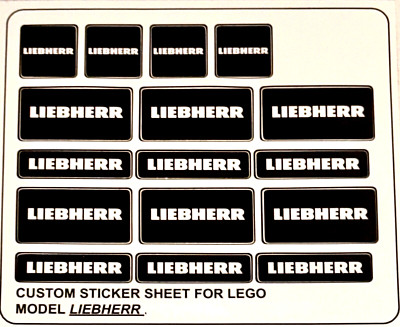 Custom Aufkleber Sticker für  Liebherr 2x2, 2x4, 1x4 Replacement Sticker