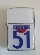 RARE Briquet à essence PASTIS 51,le pastis de Marseille,en métal Edition limitée