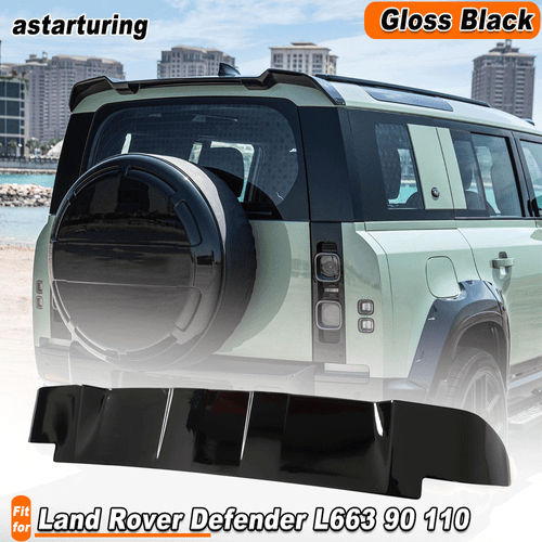 For Land Rover Defender L663 90 110 2020-23 Glossy Black Rear Roof Spoiler Wing - Picture 1 of 15