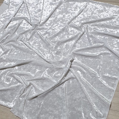 SHINY GLITTER CRUSHED 4-WAY STRETCH PANNE VELVET VELOUR FABRIC DANCE DRESS 60"W - Picture 75 of 205