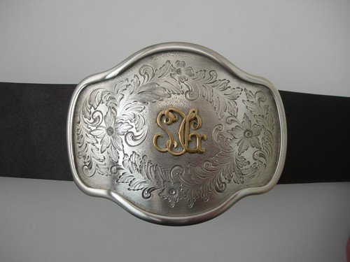 Handmade Western Belt Buckle Sterling 