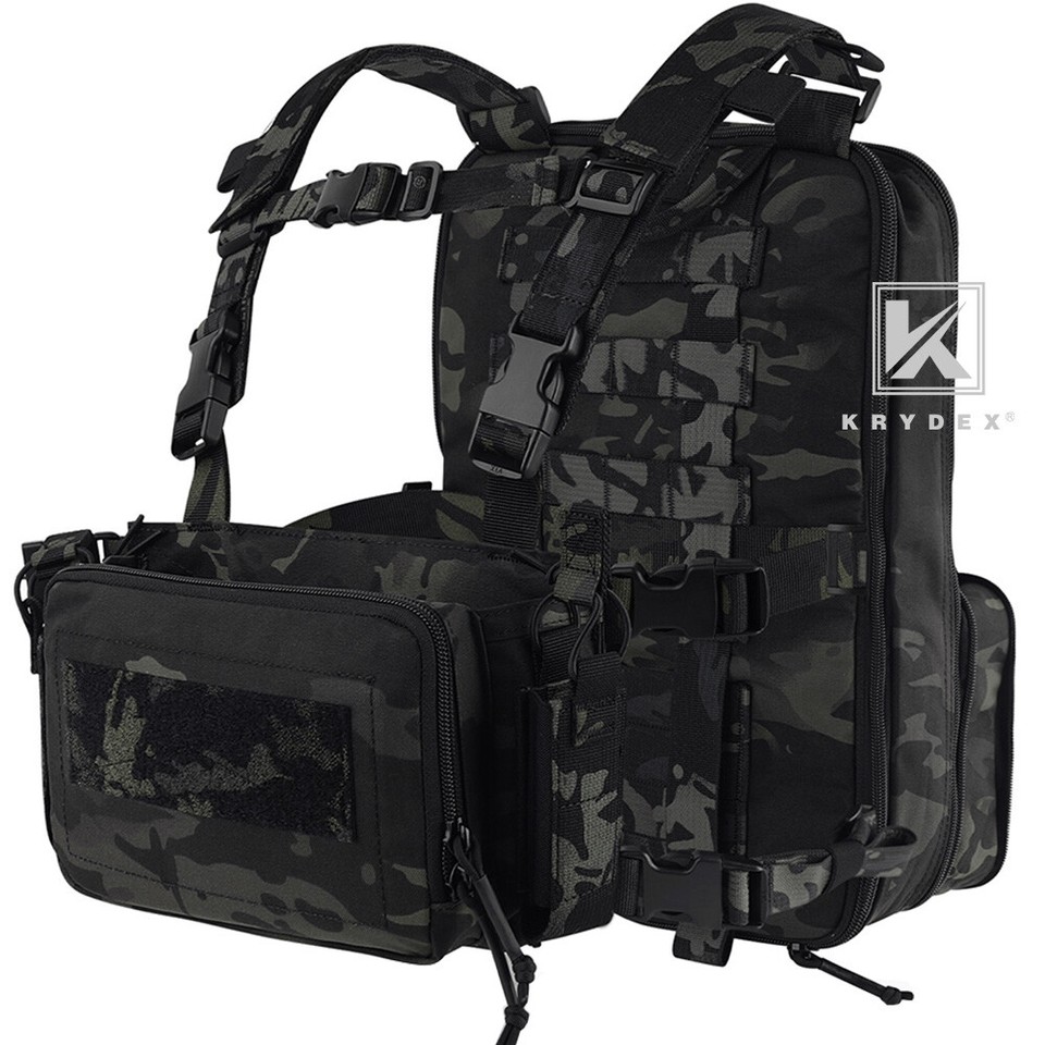 KRYDEX D3CR Chest Rig Harness Mag Pouches Flatpack Backpack Expandable ...