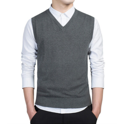 Sleeveless Sweater Sweater Vest Mens Canada Mens Slim Fit Plain