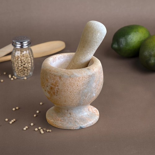 Juego de piedras trituradoras de mortero y mortero para el hogar natural granito especias hierbas - Imagen 103 de 106