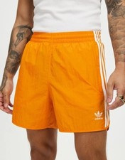 Men's Adidas Originals Adicolor Classics Sprinter Shorts ORANGE IM9438 Athletic