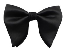 Mens Oversized Satin Silk Bow Tie Solid Color Formal Tuxedo Big Bowtie YW-002...