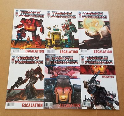 TRANSFORMERS ESCALATION # 1 2 3 4 5 6  NM IDW 2006 COMPLETE CVR B LOT SET RUN