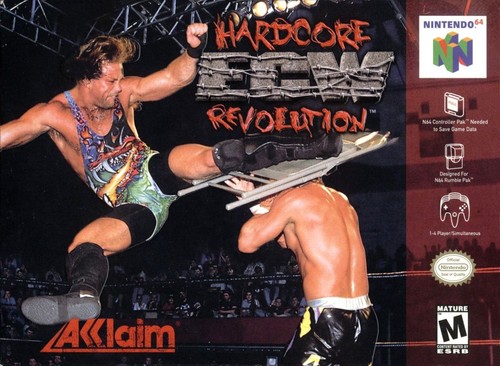 ECW Hardcore Revolution Nintendo 64 N64 Game Cart Only Genuine Cart Label Damage - Picture 4 of 4