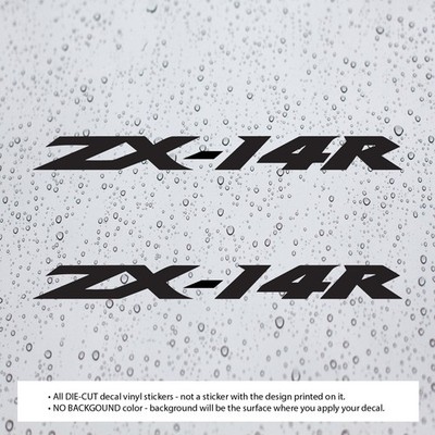 2x) ZX14R ZX-14R Decal Stickers for Ninja Motorcycle | Fender Gas