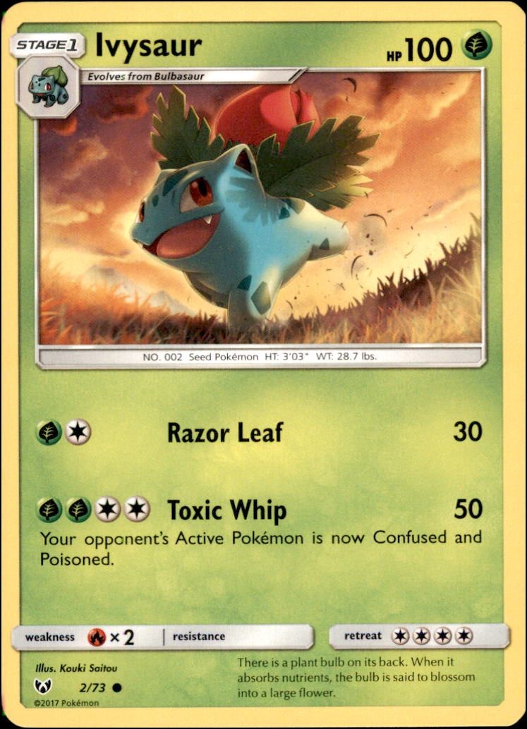 Pokemon - Ivysaur #2/73 - Shining Legends Common