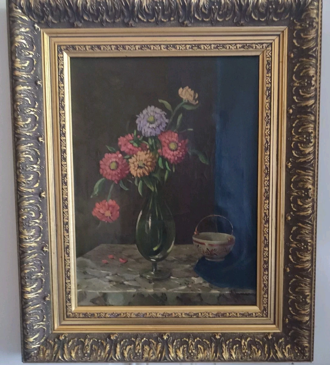 George Auguste (XX Siècle) Nature Morte De Fleurs Début XX Siècle
