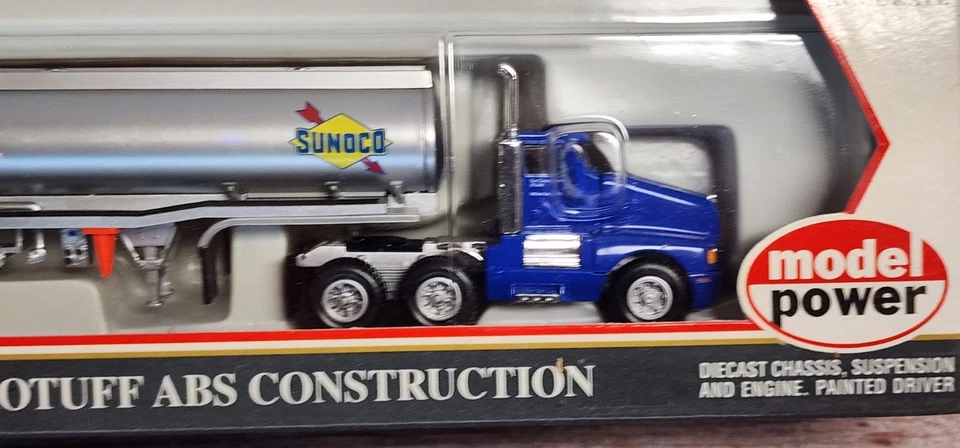 Model Power 16007 Sunoco Tanker Trailer Truck Diecast Turotuff ABS HO Scale BN - Image 3 of 4
