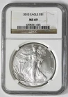 2013 American Silver Eagle - NGC MS69 - Brown Label !!