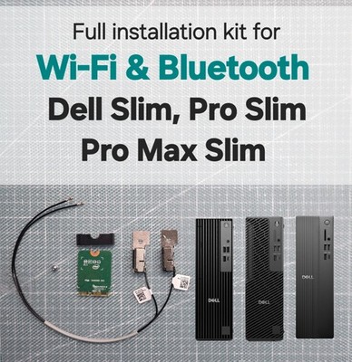 WiFi & Bluetooth Installation KIT für DELL Slim Desktop PCs Wireless Modul 