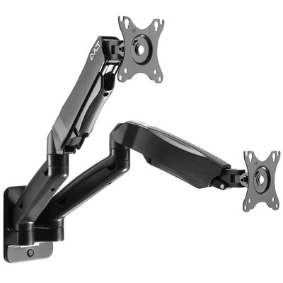 Dual 17''-32'' Monitor Wall Mount fits Two 19.8 lbs Flat/Curved Computer Monito...