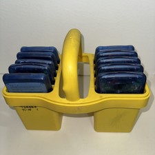 LOT OF 10 Texas Instruments TI-15 Graphing Solar Calculators Teachers Kit Caddy