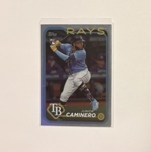 2024 Topps Series 2 Junior Caminero #628 Rainbow Foil Rookie Card RC TB Rays