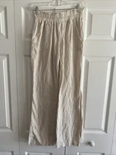 American Original Rewash Womens Small Beige Pants Wide Leg Lagom Clean Girl