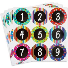 Bright Creations Number Spot Marker Stickers - Stickers by Number in Order for