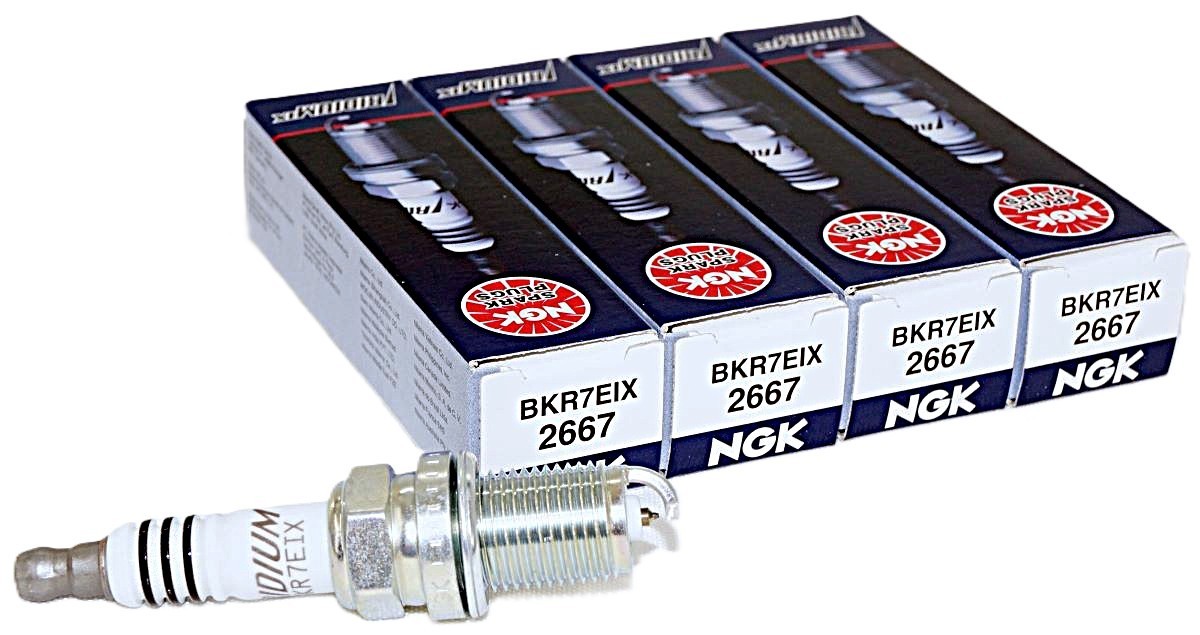 4 Pack Genuine NGK 2667 Iridium IX Spark Plugs BKR7EIX for Audi VW Buick  Chevy