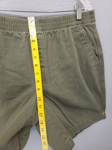 Lands' End Womens Chino Short 14 Green Mid Rise Elastic Waist Pull On Summer - Picture 8 of 19